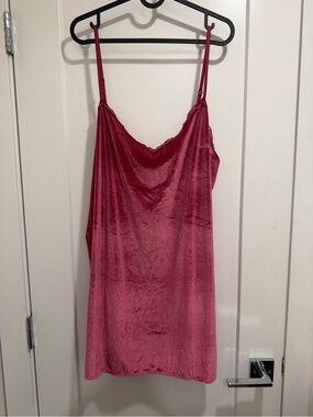 Victoria's Secret Satin Slip Dress in Berry